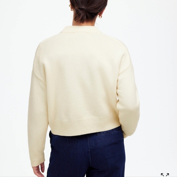 Madewell SoftWool Boxy Crewneck Sweater Sz S NWT NT602 - Picture 4 of 11